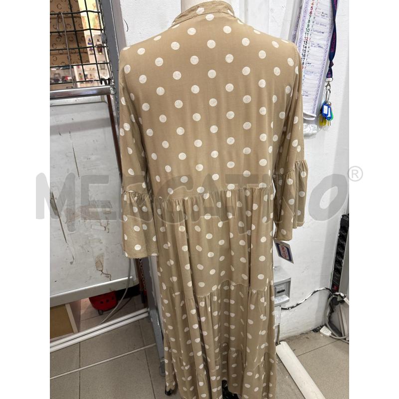 VESTITO DONNA BEIGE POIS BIANCHI NINA KENDOSA | Mercatino dell'Usato Benevento 3