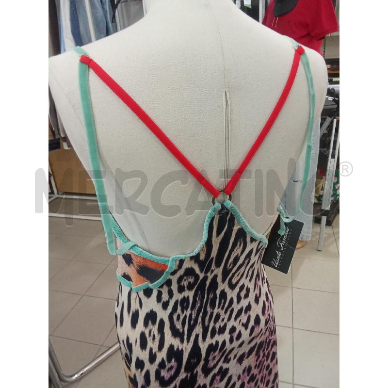 VESTITO DONNA BEIGE ROSSO FANTASIA ANIMALIER JUST CAVALLI | Mercatino dell'Usato Benevento 3