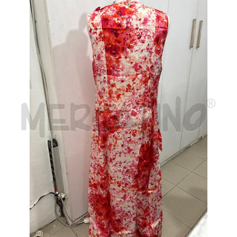 VESTITO DONNA BIANCO CON FIORI ROSSI ROSA DETTAGLI FIORI 3D TWINSET | Mercatino dell'Usato Benevento 4