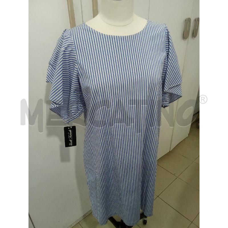 VESTITO DONNA BIANCO E AZZURRO A RIGHE PINKO | Mercatino dell'Usato Benevento 1