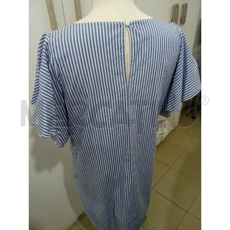 VESTITO DONNA BIANCO E AZZURRO A RIGHE PINKO | Mercatino dell'Usato Benevento 3