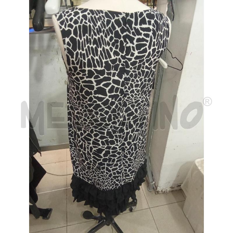 VESTITO DONNA BIANCO E NERO GONNELLINO BORDO FINALE GIRO MANICA MAX E CO | Mercatino dell'Usato Benevento 3