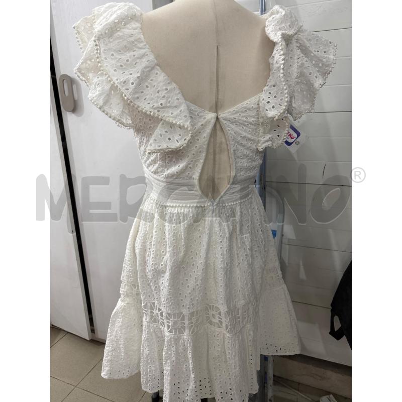 VESTITO DONNA BIANCO MACRAME MOTIVI CORTO | Mercatino dell'Usato Benevento 3