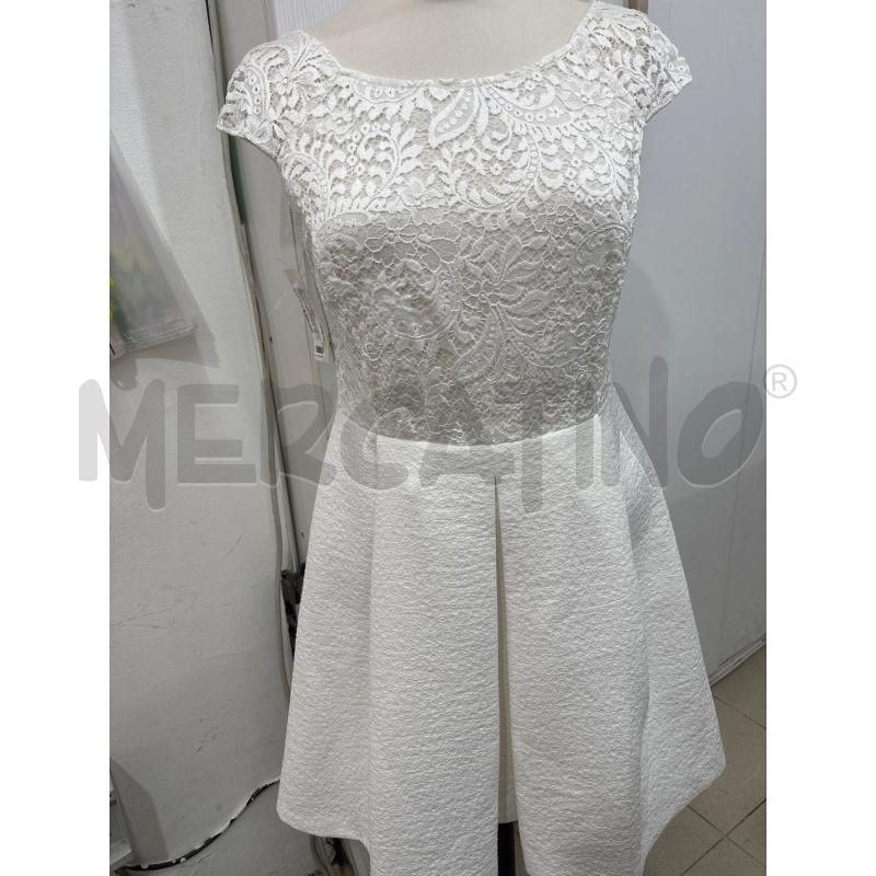 VESTITO DONNA BIANCO PIZZO GIRO MANICA | Mercatino dell'Usato Benevento 1