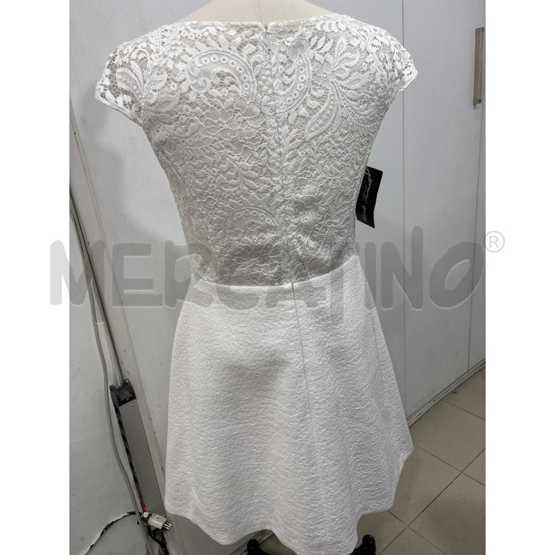 VESTITO DONNA BIANCO PIZZO GIRO MANICA | Mercatino dell'Usato Benevento 3