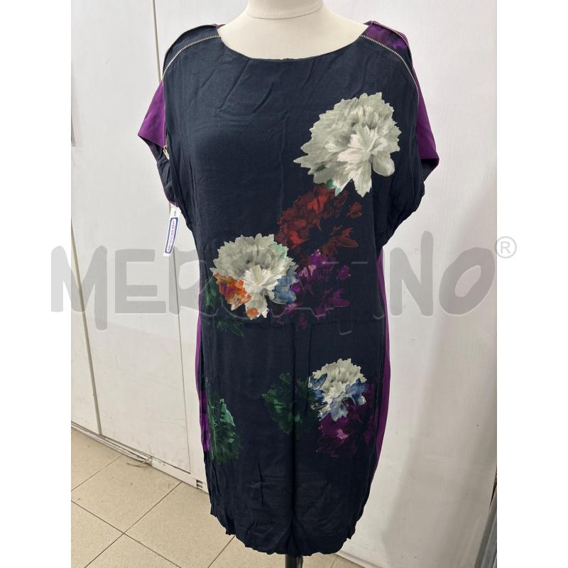 VESTITO DONNA BLU E VIOLA ZIP SPALLE MARIELLA ROSATI | Mercatino dell'Usato Benevento 1