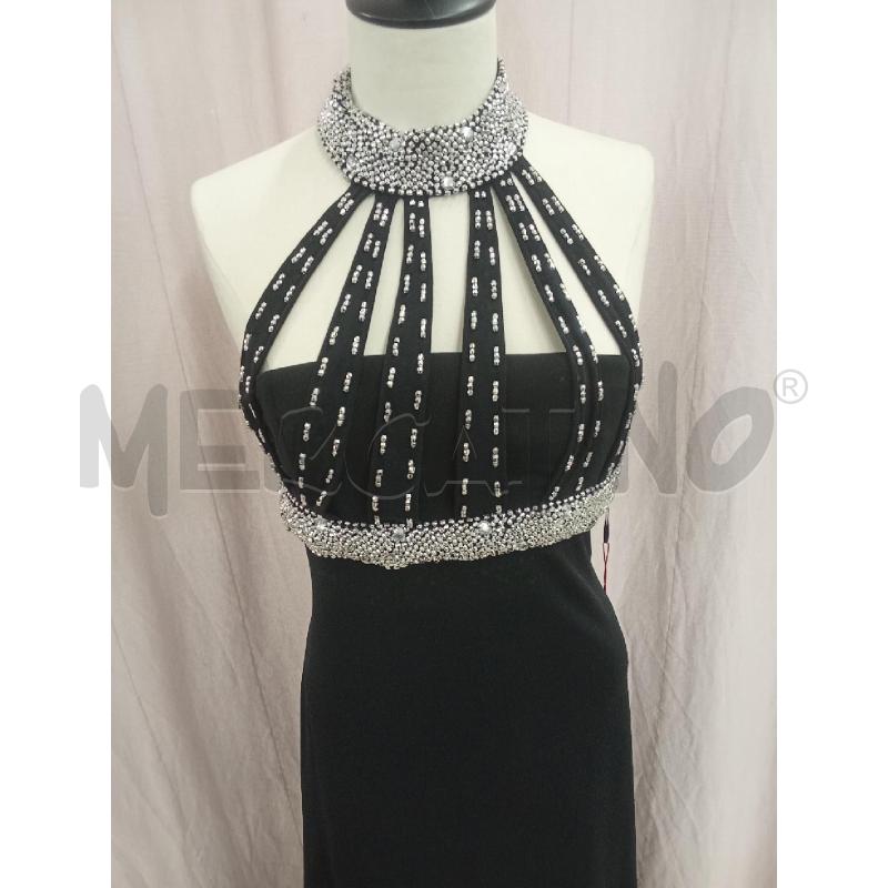 VESTITO DONNA CERIMONIA LUNGO NERO CON STRASS TOP CHIUSURA AL COLLO FUL COLLECTION | Mercatino dell'Usato Benevento 2