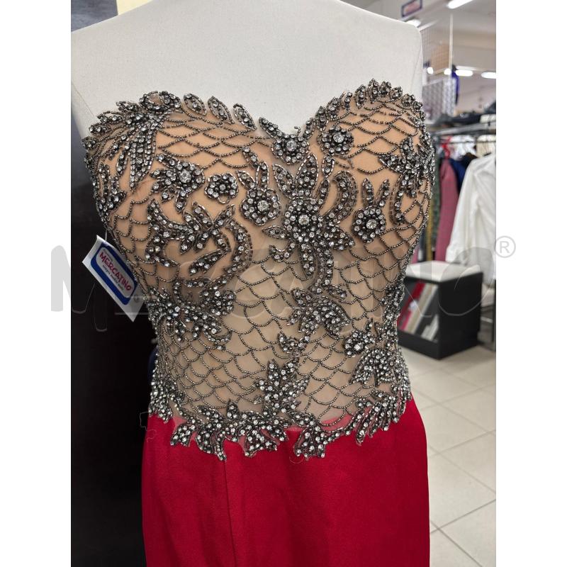 VESTITO DONNA DA CERIMONIA ROSSO TOP CON STRASS | Mercatino dell'Usato Benevento 2