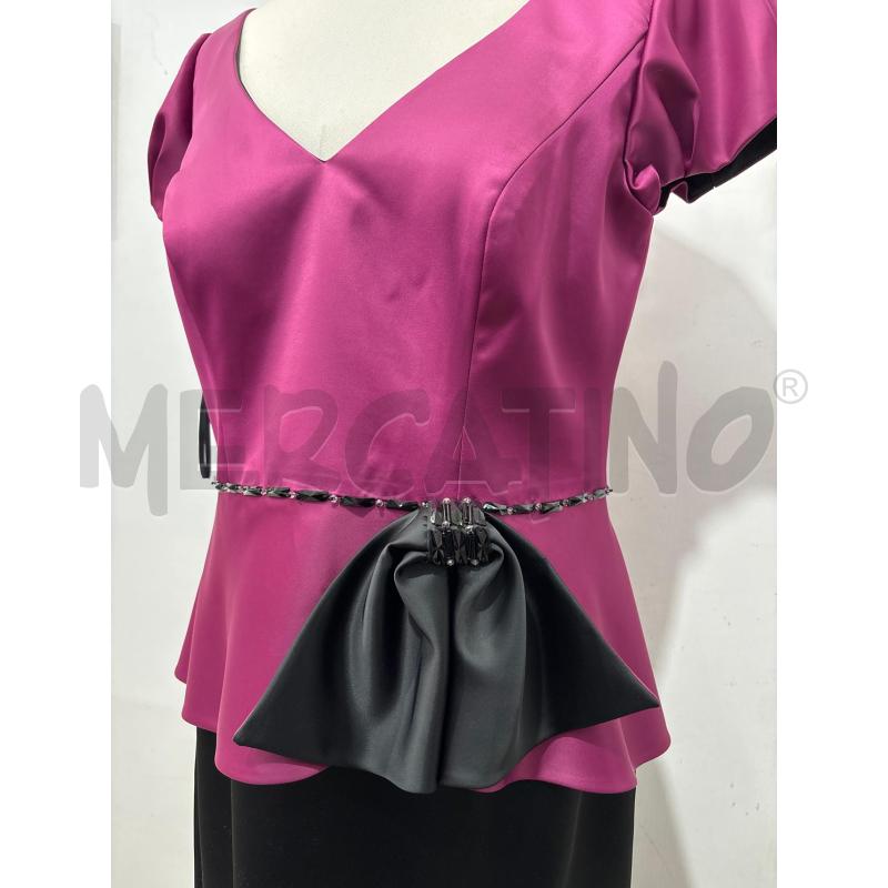 VESTITO DONNA DA CERIMONIA VIOLA NERO ANDREA MIRAMONTI | Mercatino dell'Usato Benevento 2