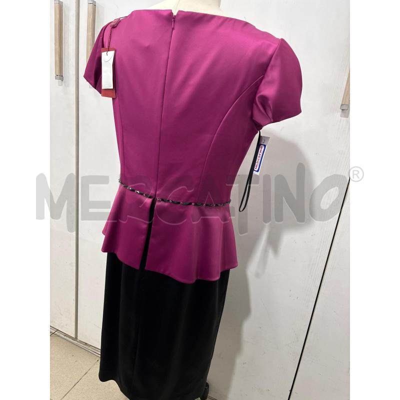 VESTITO DONNA DA CERIMONIA VIOLA NERO ANDREA MIRAMONTI | Mercatino dell'Usato Benevento 3