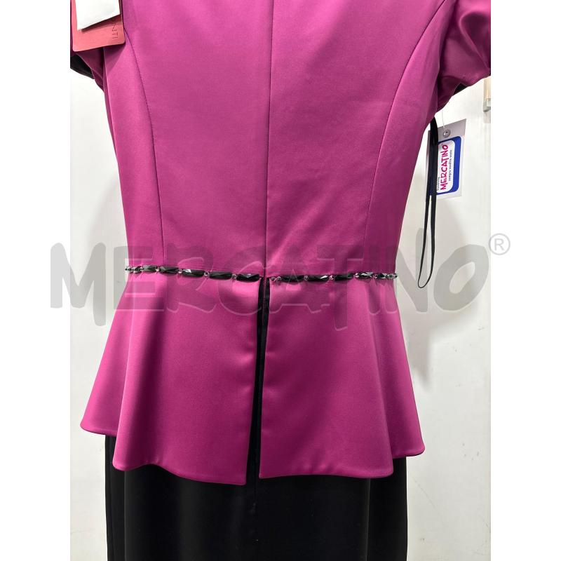VESTITO DONNA DA CERIMONIA VIOLA NERO ANDREA MIRAMONTI | Mercatino dell'Usato Benevento 4
