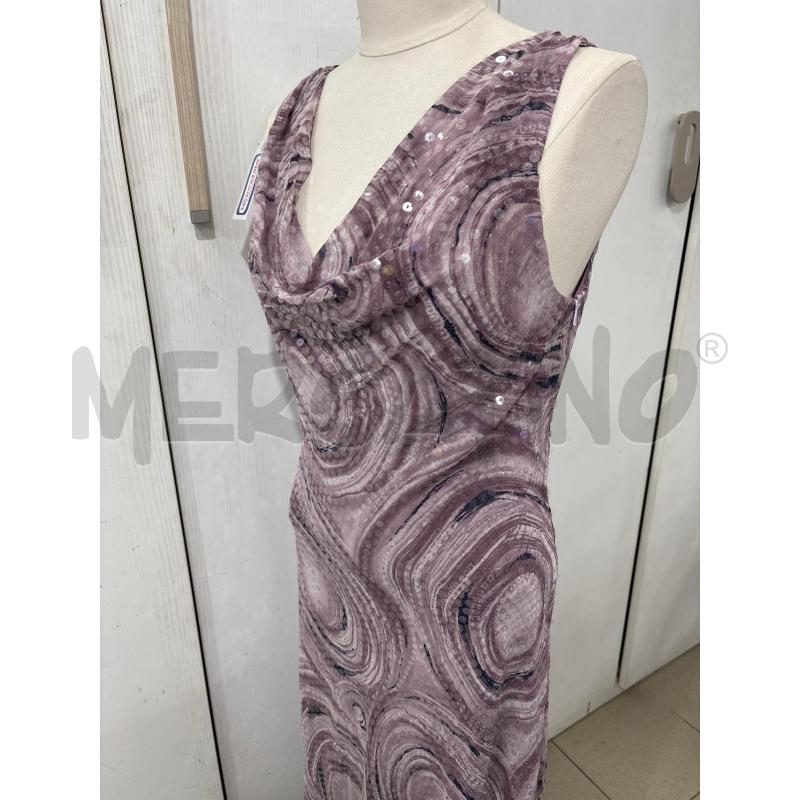VESTITO DONNA DA CERIMONIA VIOLA PAIETTE FD GRUPPO + STOLA | Mercatino dell'Usato Benevento 4