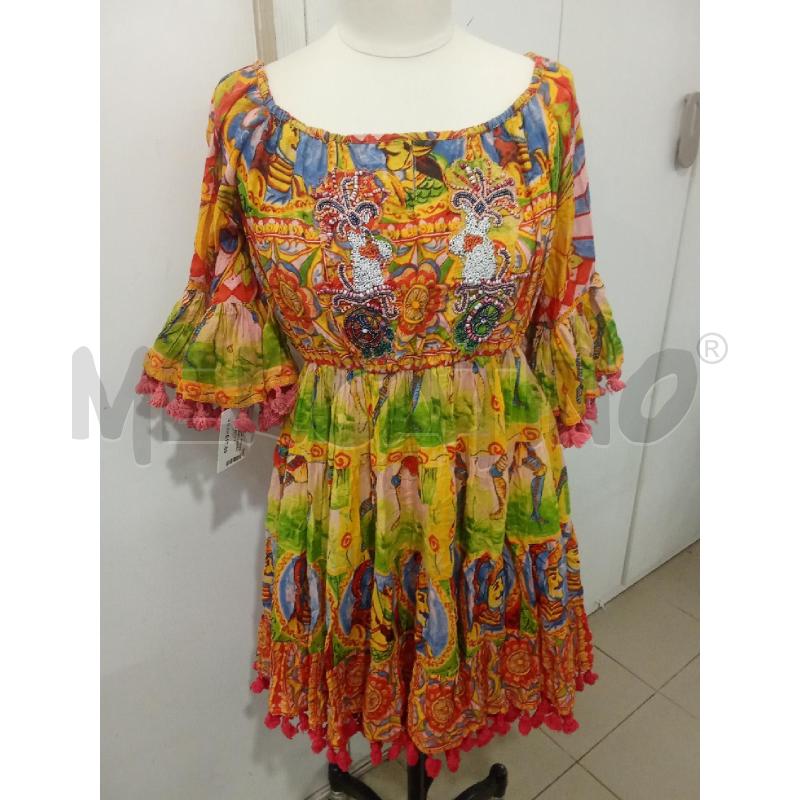 VESTITO DONNA FANTASIA GIALLA ANTICA SARTORIA GIACOMO 5 | Mercatino dell'Usato Benevento 1