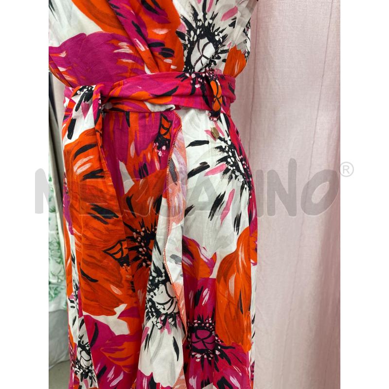 VESTITO DONNA FUCSIA E ARANCIONE FANTASIA VERY SIMPLE | Mercatino dell'Usato Benevento 3