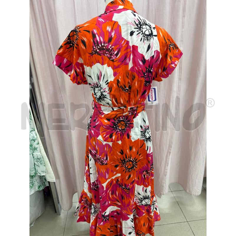 VESTITO DONNA FUCSIA E ARANCIONE FANTASIA VERY SIMPLE | Mercatino dell'Usato Benevento 5