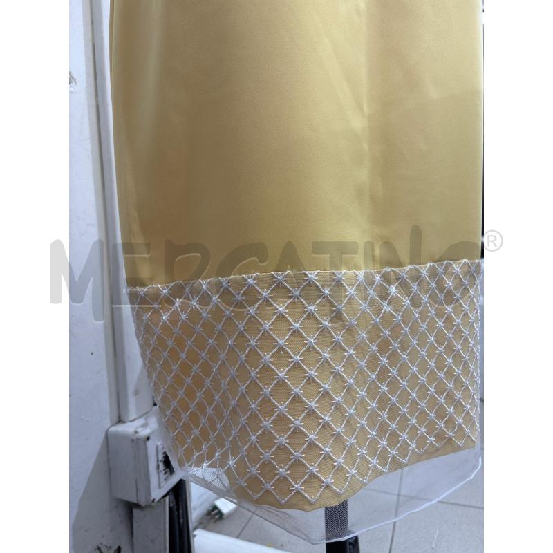 VESTITO DONNA GIALLO SARTORIALE ROMBI BIANCHI IN FONDO | Mercatino dell'Usato Benevento 2