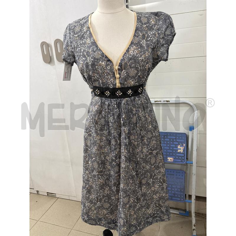 VESTITO DONNA GRIGIO FANTASIA BEIGE TWINSET BY SIMONA BARBIERI | Mercatino dell'Usato Benevento 1