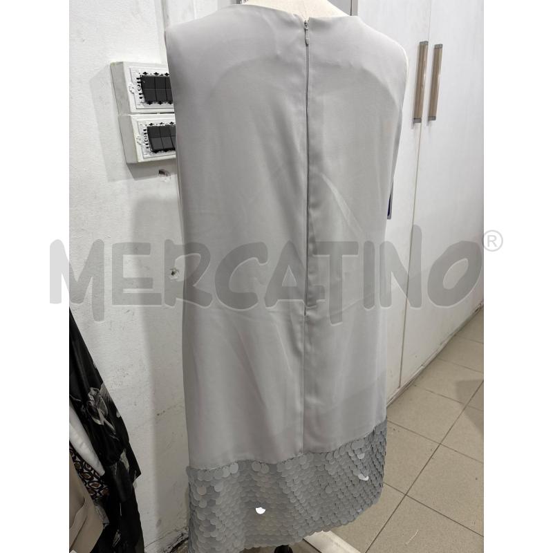 VESTITO DONNA GRIGIO SARTORIALE CON PAILETTES CERCHIO | Mercatino dell'Usato Benevento 2