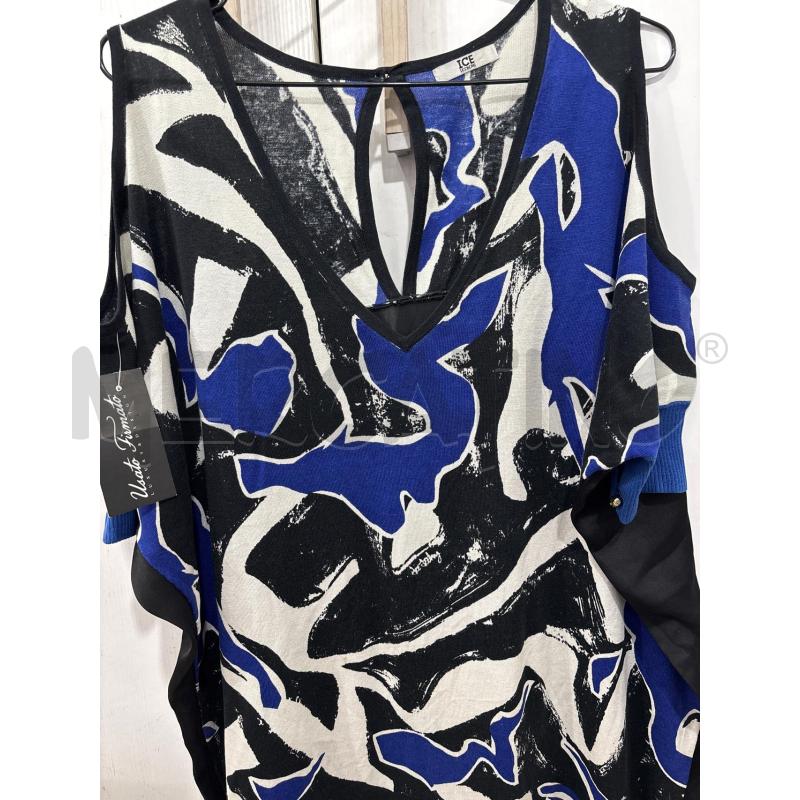 VESTITO DONNA ICE ICEBERG NERO FANTASIA BLU BIANCO | Mercatino dell'Usato Benevento 2