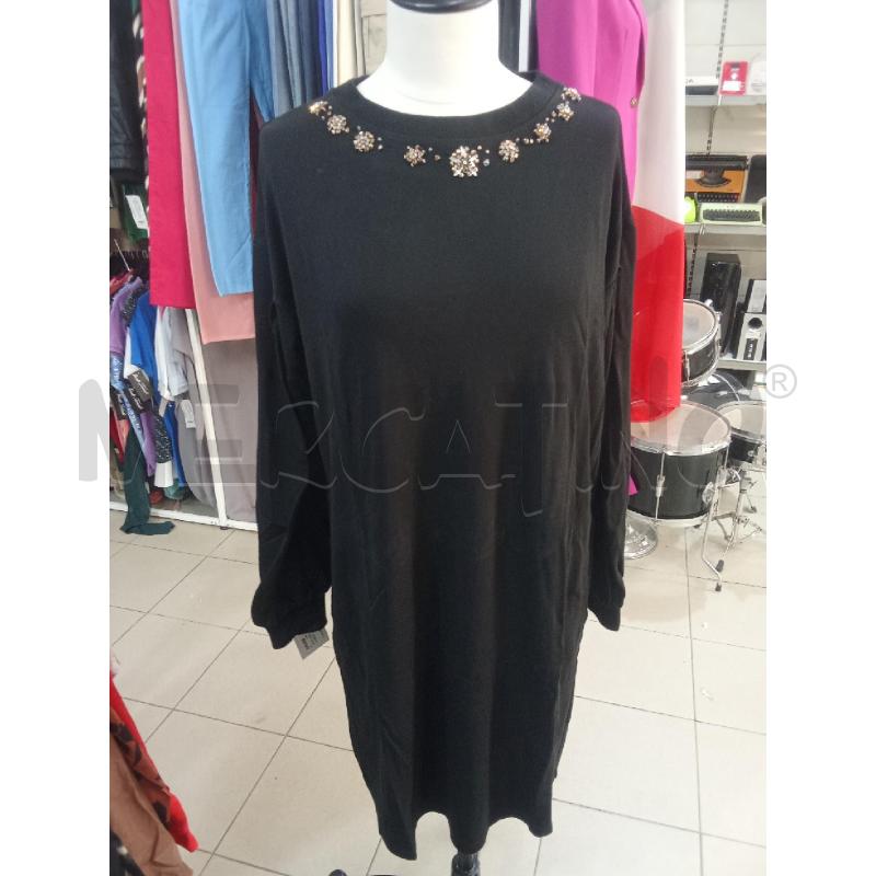 VESTITO DONNA IN MAGLIA TWINSET NERO INSERTI GIROCOLLO | Mercatino dell'Usato Benevento 1