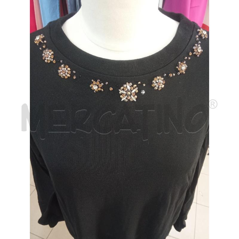 VESTITO DONNA IN MAGLIA TWINSET NERO INSERTI GIROCOLLO | Mercatino dell'Usato Benevento 2