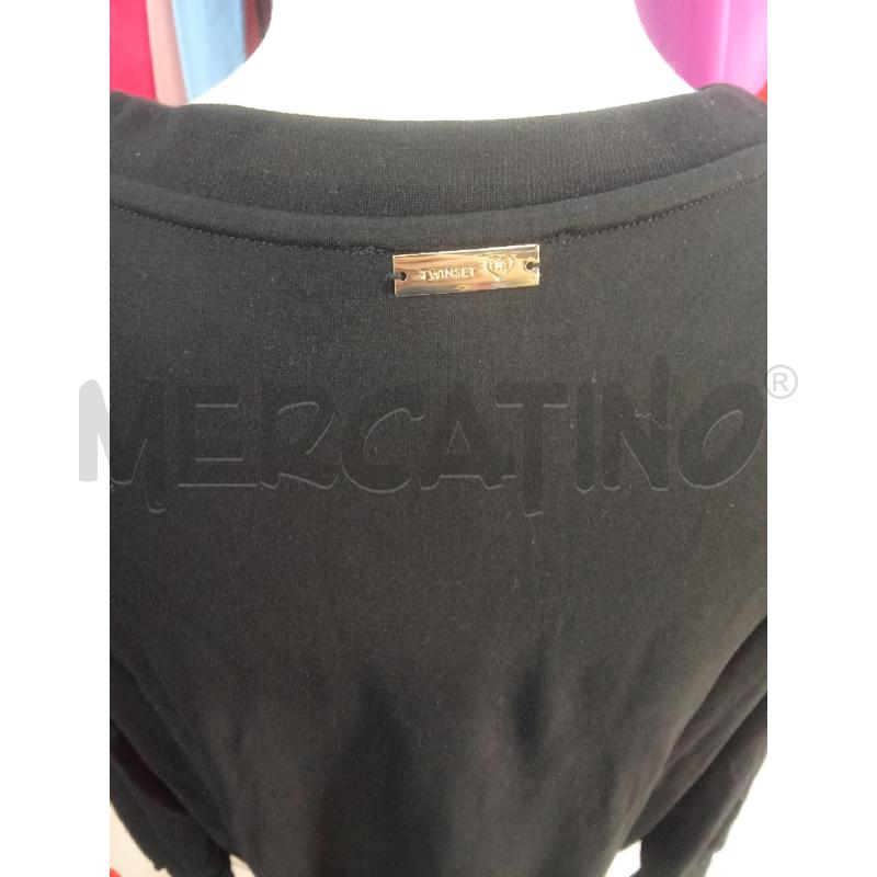 VESTITO DONNA IN MAGLIA TWINSET NERO INSERTI GIROCOLLO | Mercatino dell'Usato Benevento 3