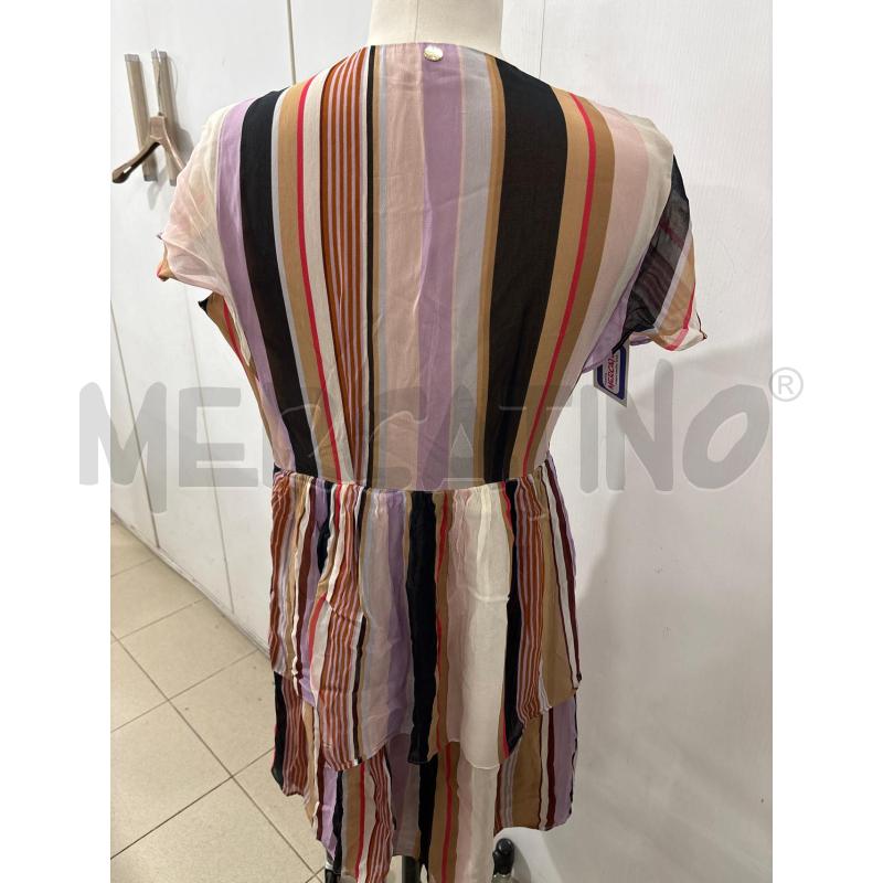 VESTITO DONNA LIUJO FANTASIA BEIGE MULTICOLOR SCOLLO V  | Mercatino dell'Usato Benevento 2