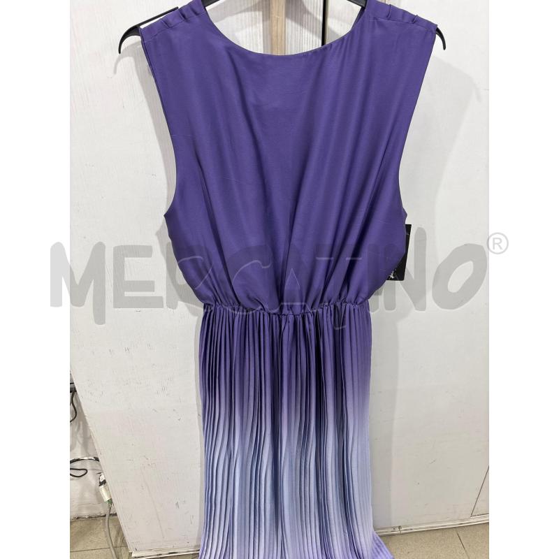 VESTITO DONNA LUNGO ATOS LOMBARDINI VIOLA SFUMATO PLISSETTATO | Mercatino dell'Usato Benevento 2
