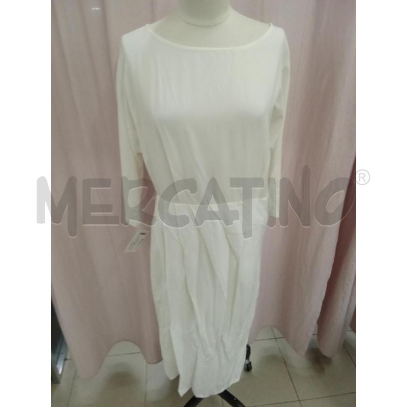 VESTITO DONNA LUNGO BIANCO BAON MANICA 3 4  | Mercatino dell'Usato Benevento 1