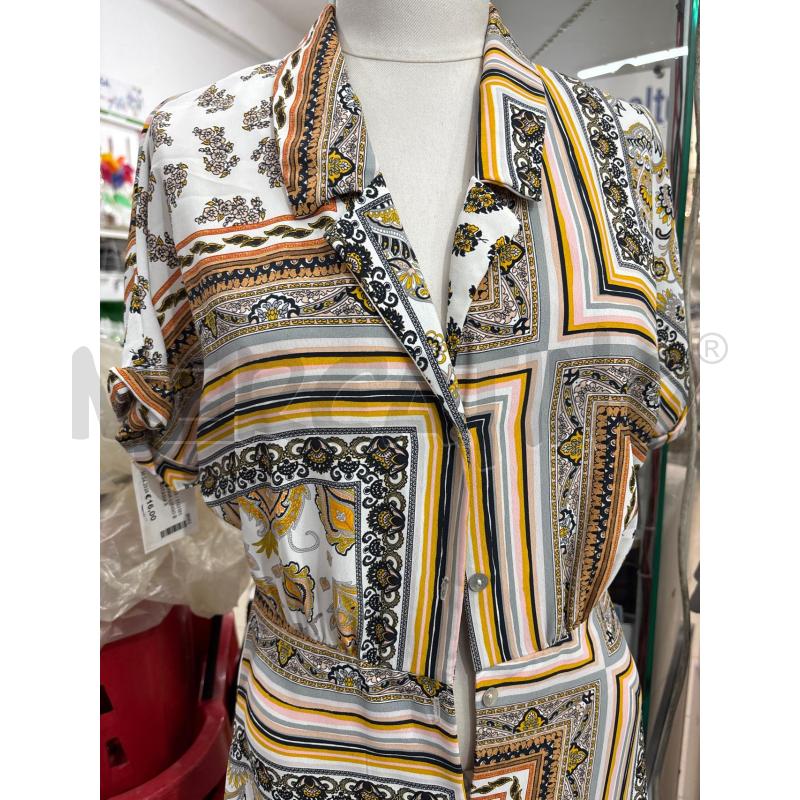 VESTITO DONNA LUNGO BIANCO FANTASIA ARANCIONE MNG SUIT | Mercatino dell'Usato Benevento 2