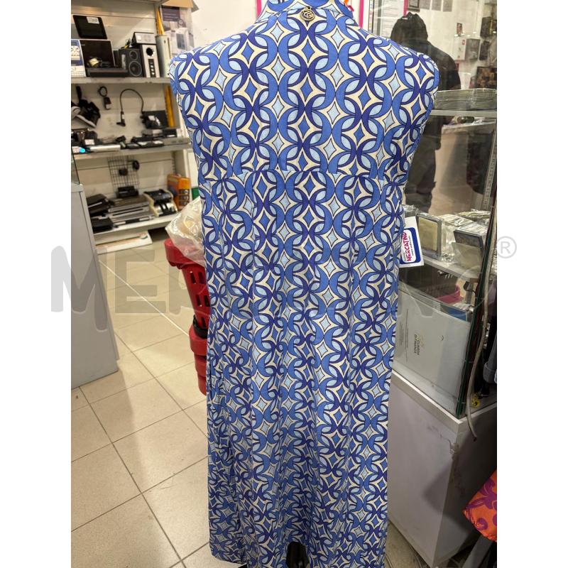 VESTITO DONNA LUNGO BLU CAMOMILLA DETTAGLIO COLLETTO PERLINE | Mercatino dell'Usato Benevento 3