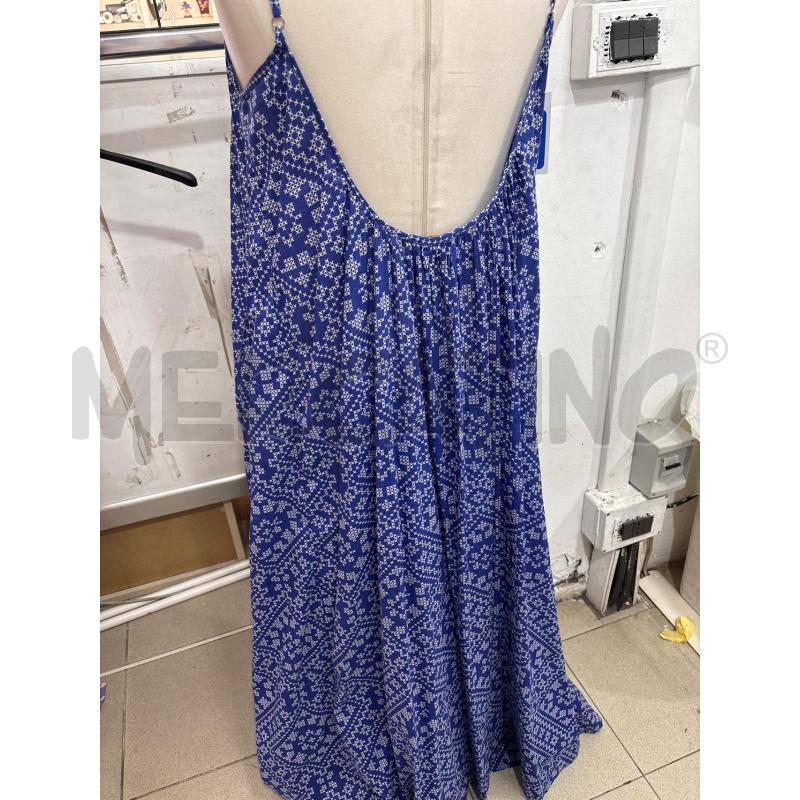 VESTITO DONNA LUNGO BLU INS BIANCO PIOMBO | Mercatino dell'Usato Benevento 3
