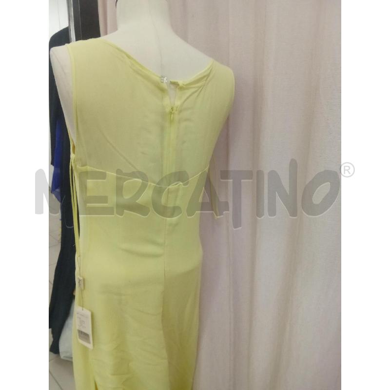 VESTITO DONNA LUNGO CERIMONIA GIALLO PETTO STRASS +STOLA ARGENTI  | Mercatino dell'Usato Benevento 3