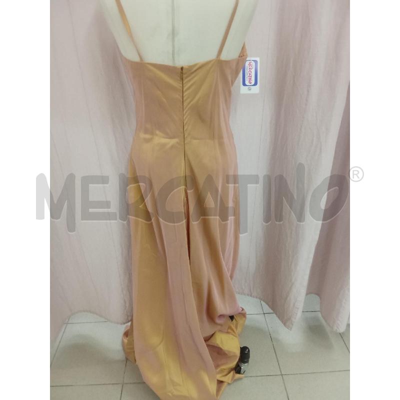 VESTITO DONNA LUNGO CERIMONIA ROSA GIALLO CON SPALLINE NESS COUTURE | Mercatino dell'Usato Benevento 2