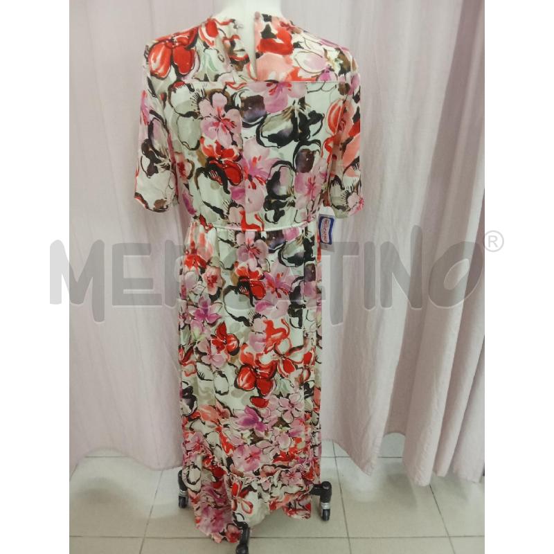 VESTITO DONNA LUNGO FLOREALE ROSA ROSSO CONBIPEL | Mercatino dell'Usato Benevento 2