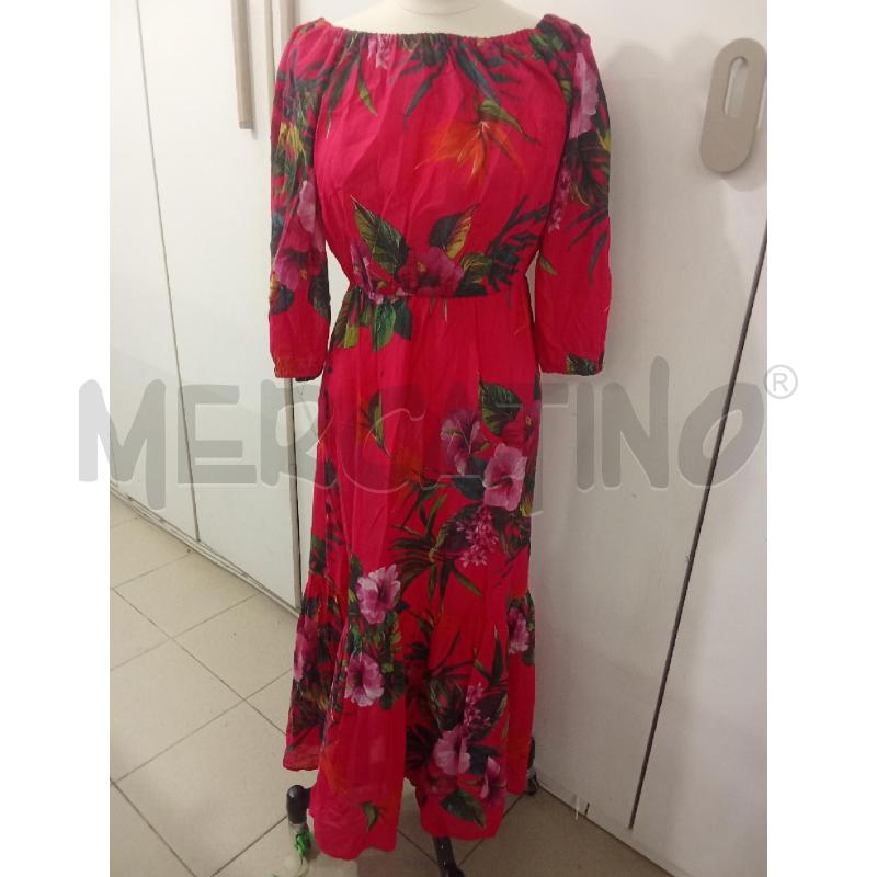 VESTITO DONNA LUNGO FUCSIA FLOREALE OLTRE  | Mercatino dell'Usato Benevento 1