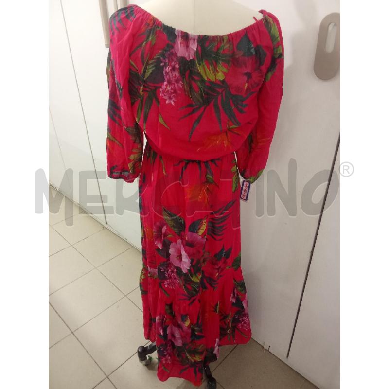 VESTITO DONNA LUNGO FUCSIA FLOREALE OLTRE  | Mercatino dell'Usato Benevento 3