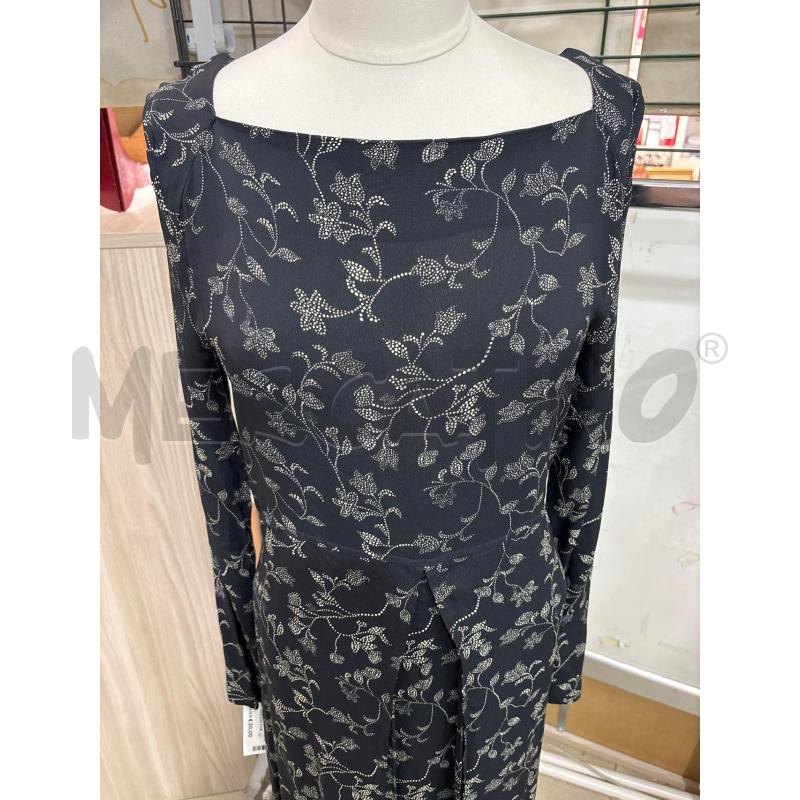 VESTITO DONNA LUNGO NERO DISEGNO FIORI MERCI | Mercatino dell'Usato Benevento 2