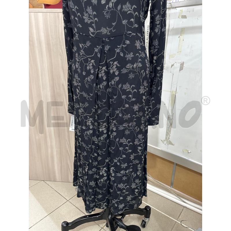 VESTITO DONNA LUNGO NERO DISEGNO FIORI MERCI | Mercatino dell'Usato Benevento 3