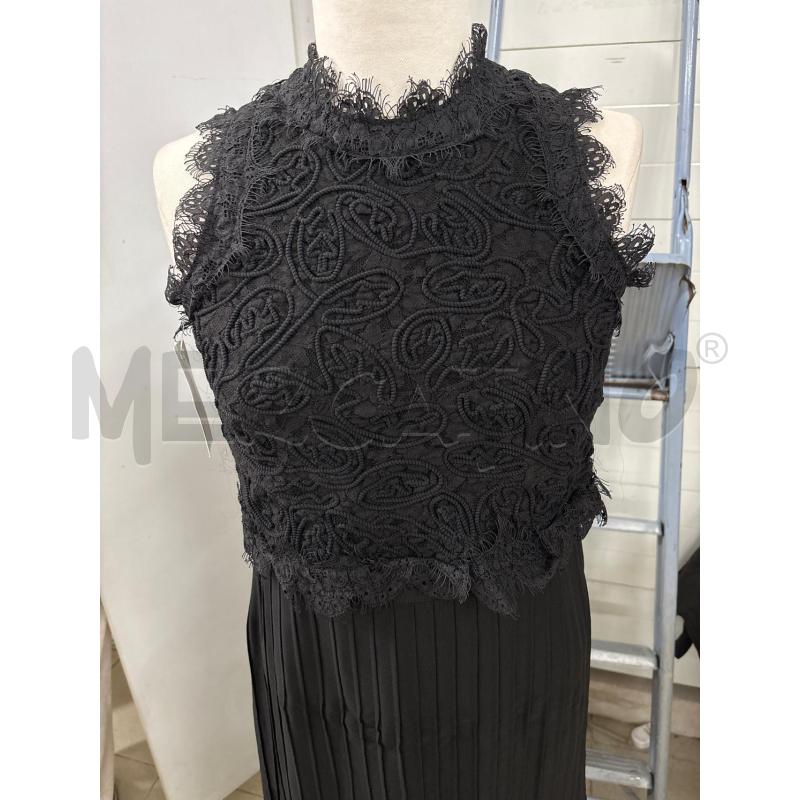 VESTITO DONNA LUNGO NERO TOP MACRAME ZIP DIETRO FRACOMINA | Mercatino dell'Usato Benevento 2