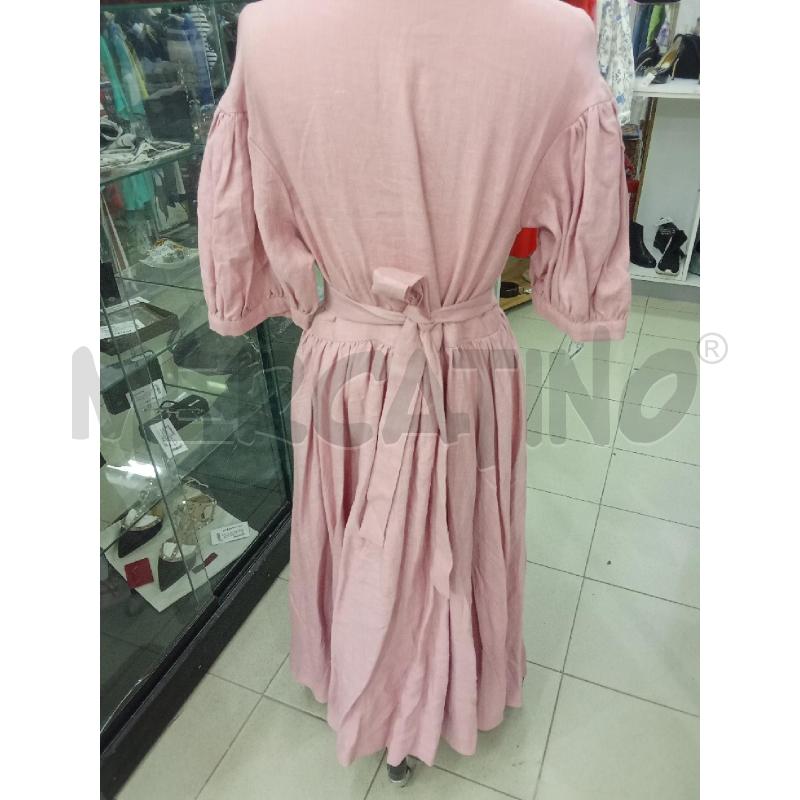 VESTITO DONNA LUNGO ROSA BOTTONI AL PETTO LITTLE WOMAN ATELIER | Mercatino dell'Usato Benevento 3