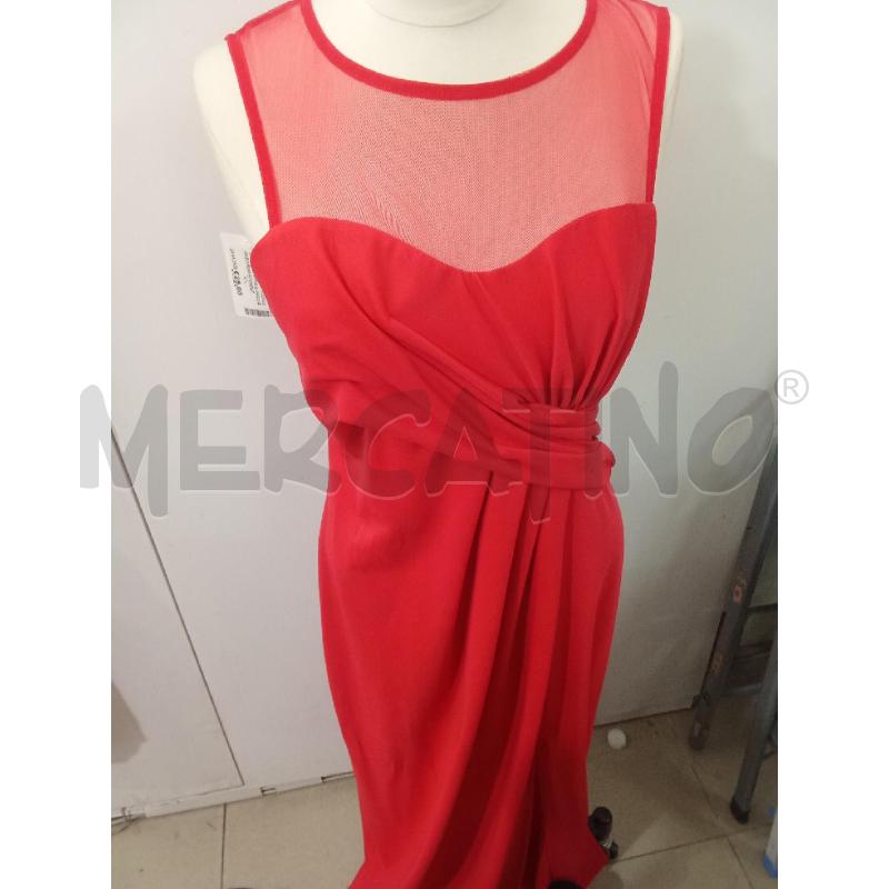 VESTITO DONNA LUNGO ROSSO RINASCIMENTO TRASPARENZA SOPRA | Mercatino dell'Usato Benevento 1