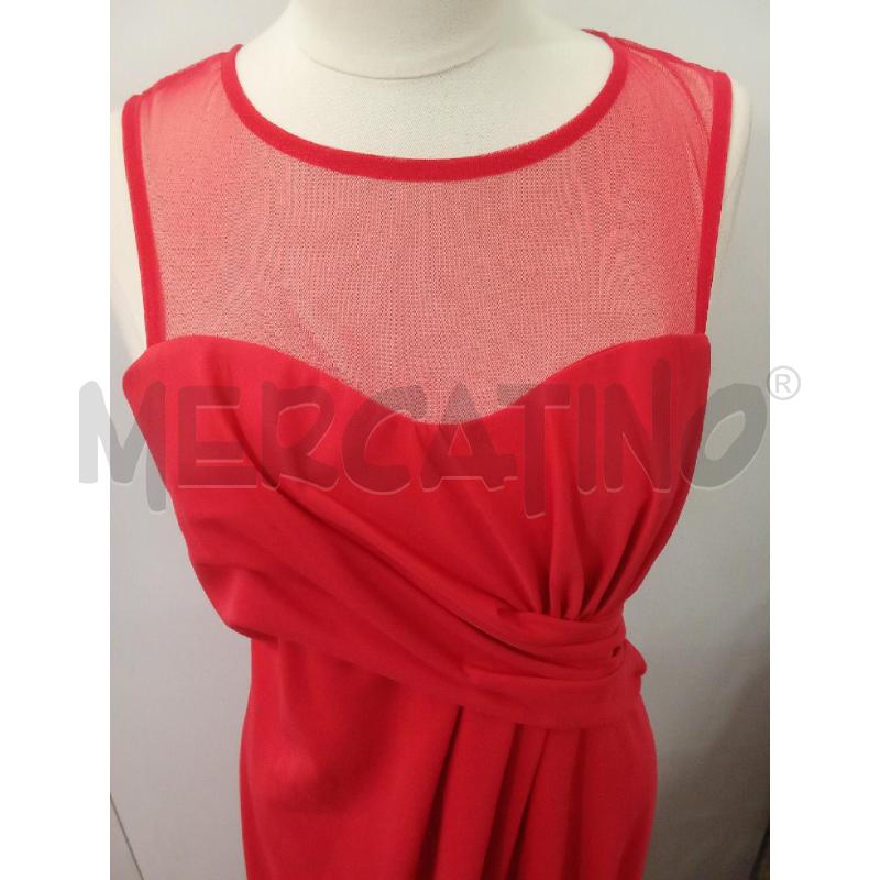VESTITO DONNA LUNGO ROSSO RINASCIMENTO TRASPARENZA SOPRA | Mercatino dell'Usato Benevento 2