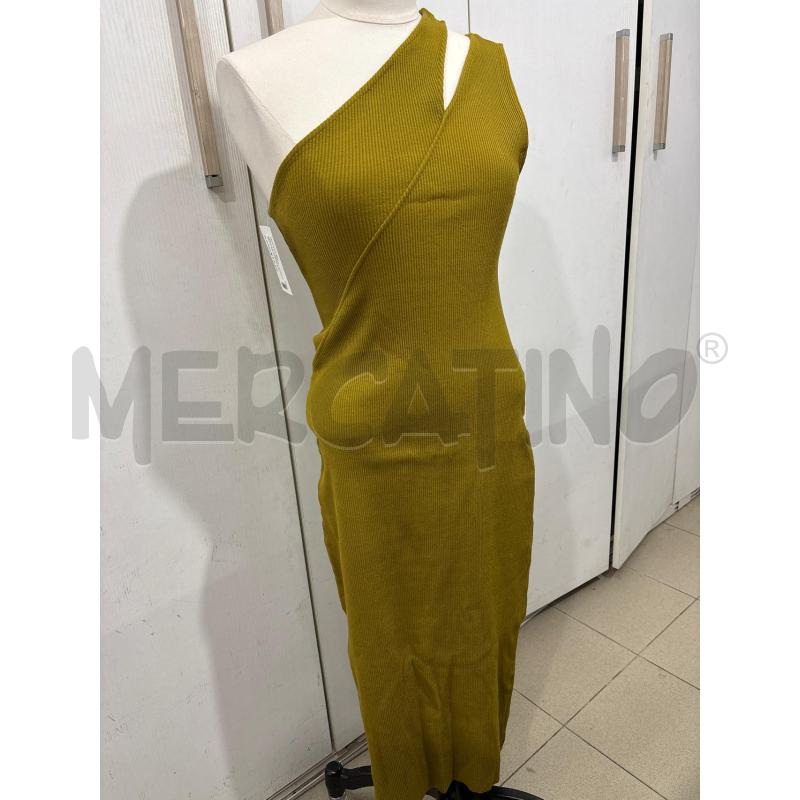 VESTITO DONNA LUNGO VERDE RIGATO MONOSPALLA ZARA | Mercatino dell'Usato Benevento 1