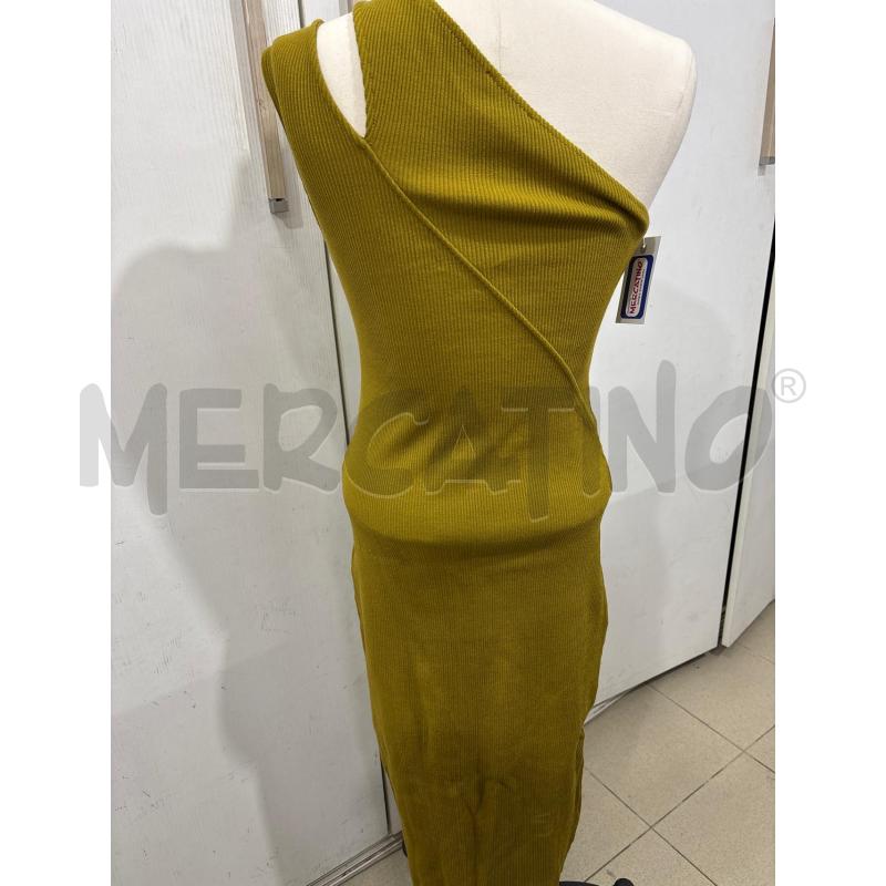 VESTITO DONNA LUNGO VERDE RIGATO MONOSPALLA ZARA | Mercatino dell'Usato Benevento 3
