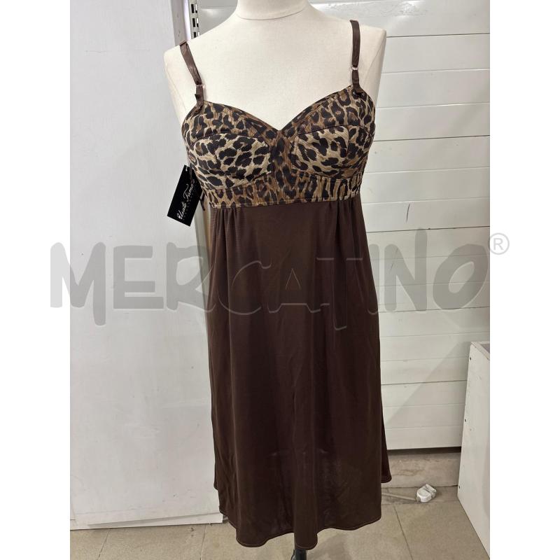 VESTITO DONNA MARRONE TOP ANIMALIER DOLCE E GABBANA A BRETELLINE | Mercatino dell'Usato Benevento 1