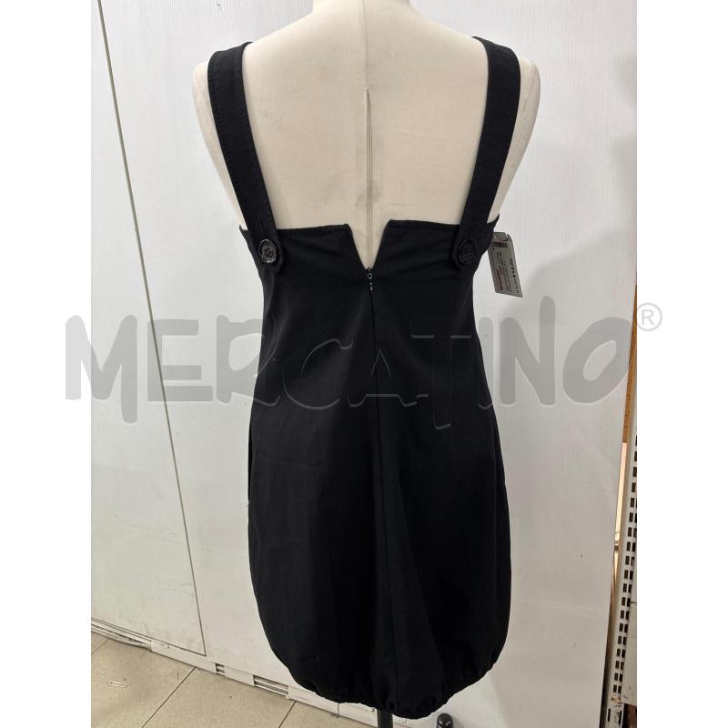 VESTITO DONNA NERO BRETELLE CON BOTTONI | Mercatino dell'Usato Benevento 2
