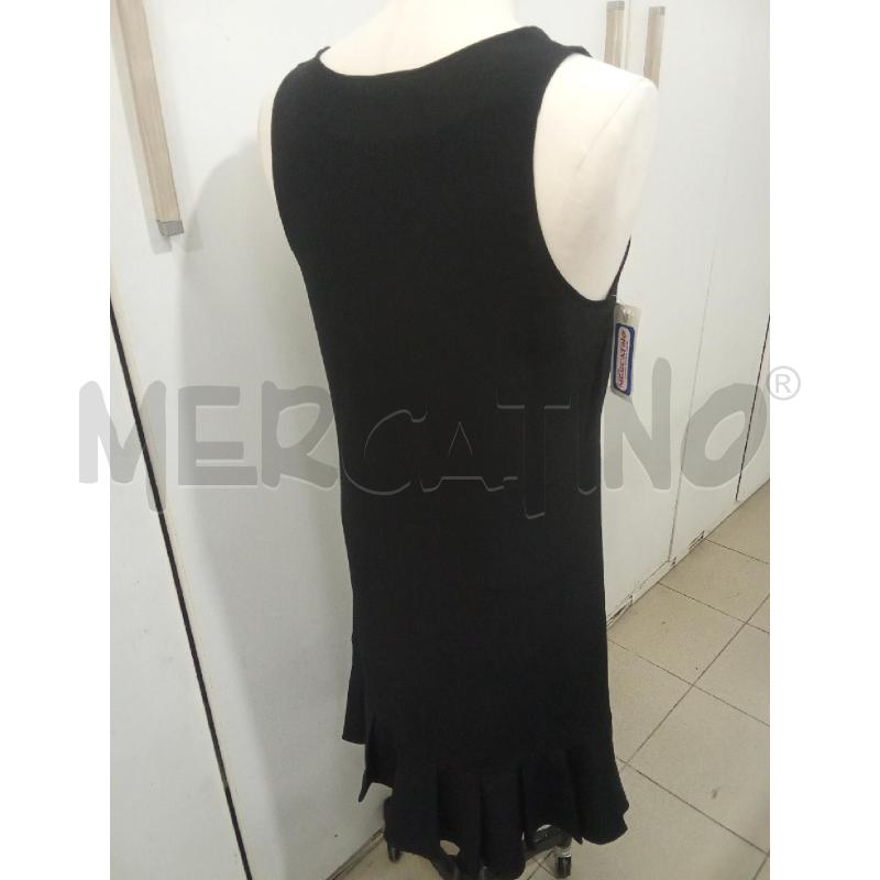 VESTITO DONNA NERO GIRO MANICA GONNELLINO IN BASSO MOTIVI | Mercatino dell'Usato Benevento 4
