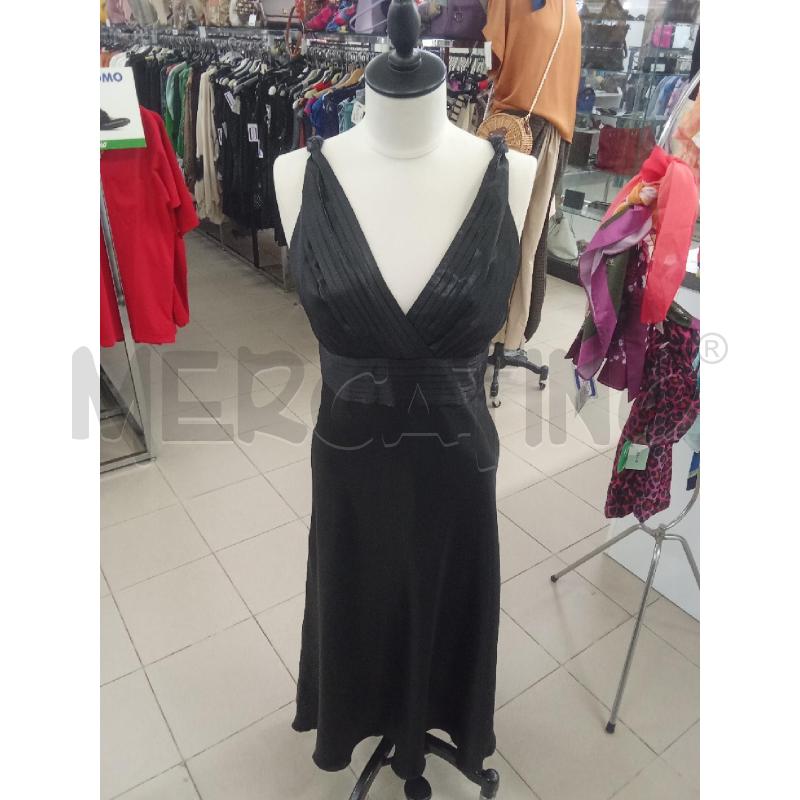 VESTITO DONNA NERO LUNGO RASO ZERO  | Mercatino dell'Usato Benevento 1