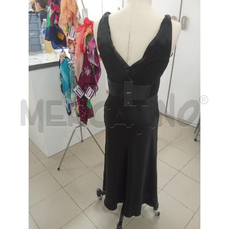 VESTITO DONNA NERO LUNGO RASO ZERO  | Mercatino dell'Usato Benevento 3